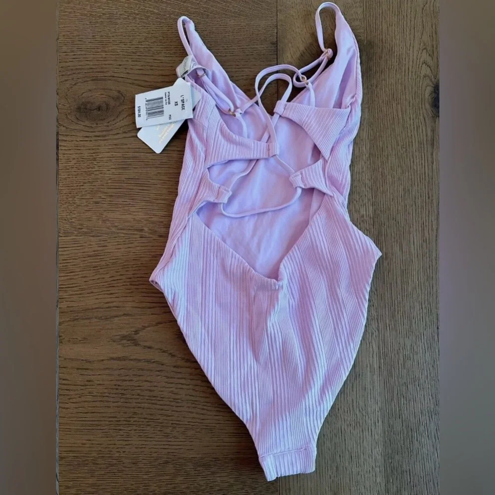 NWT Women's XS L Space Gianna One-Piece Classic adjustable Swimsuit lilac - Picture 4 of 7